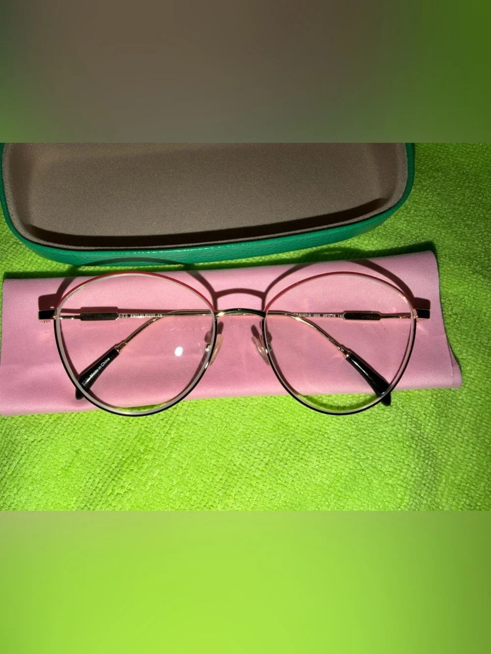 Emilio Pucci Gold Round Women's Glasses